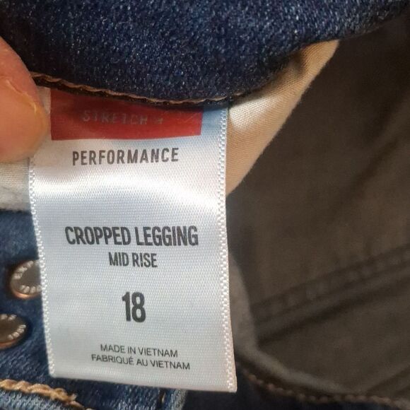 Express Cropped Mid Rise Legging Jeans size 18 - Picture 3 of 8